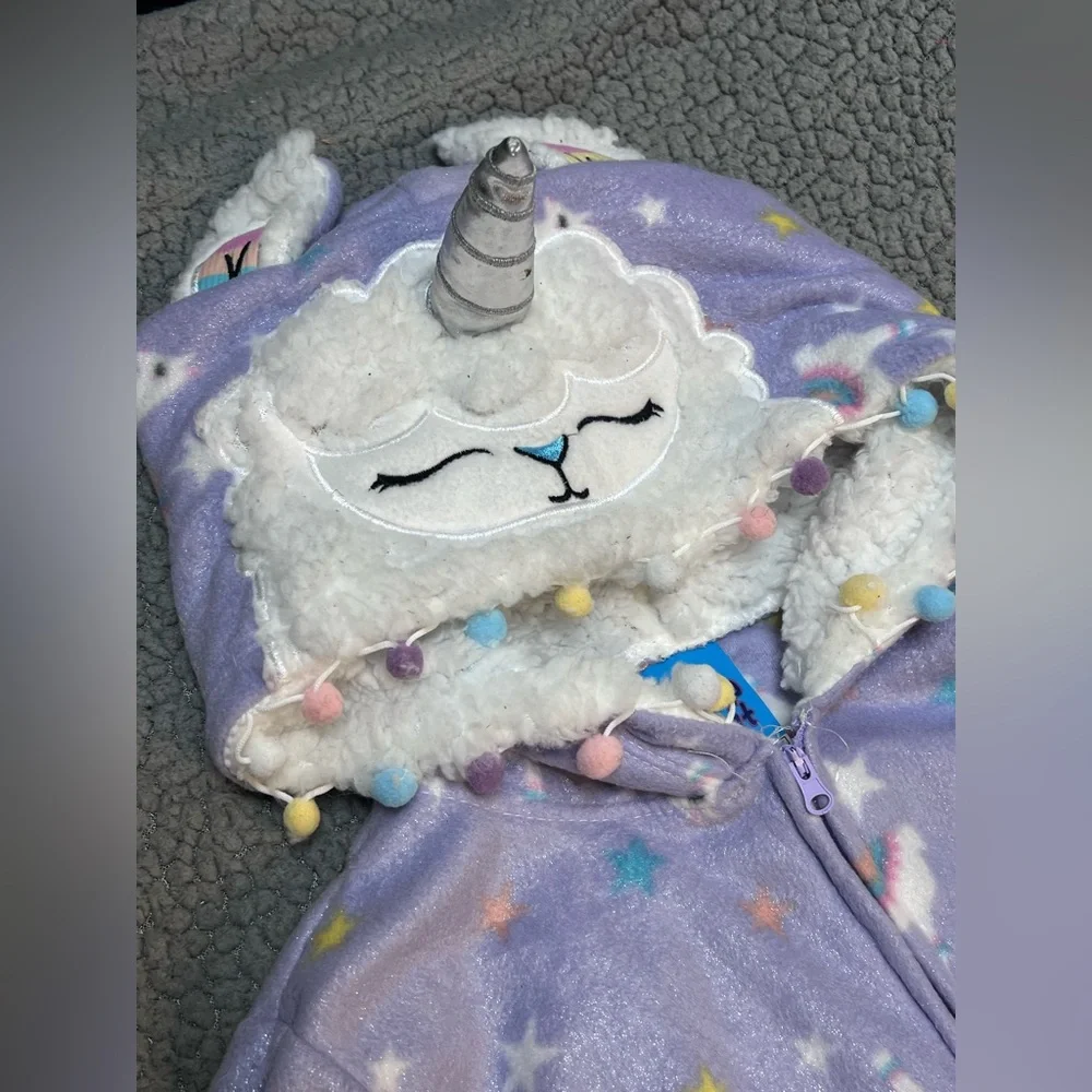 Sleep On It‎ Girls Plush Unicorn Sleeper Size Large Purple New